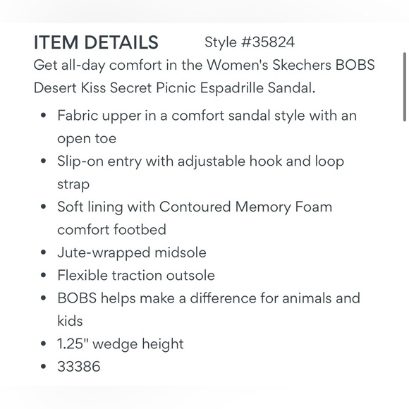NWT: Skechers Desert Kiss Secret Picnic - Picture 6 of 6